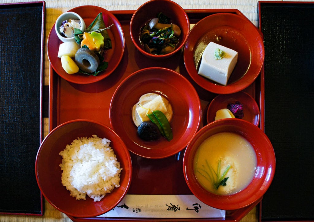 An example of shojin ryori at the Tenryuji temple in Kyoto.