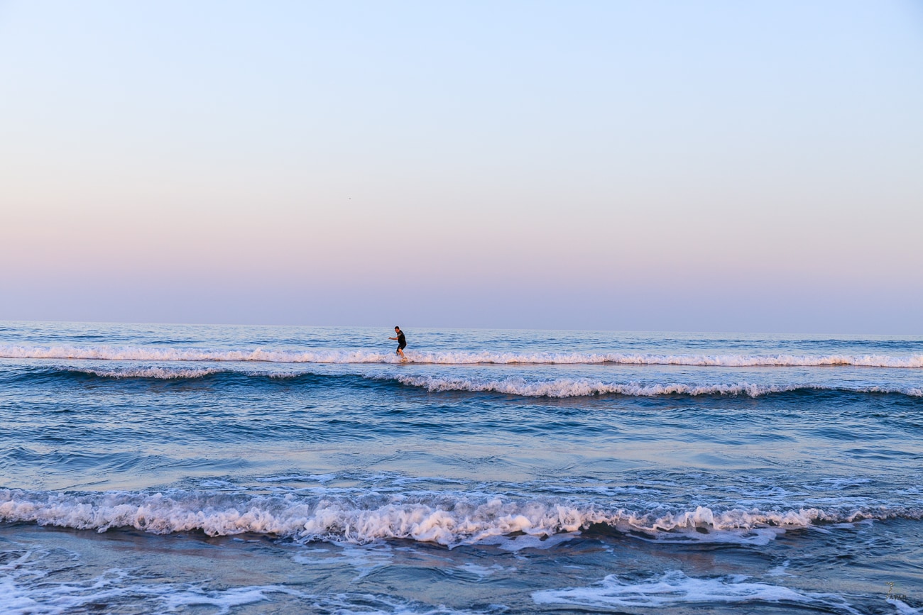 Surfing at Motosuka Beach